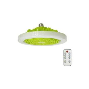 SUMMER WIND Portable Ceiling Fan with Light & Remote Control - 30W- White & Green