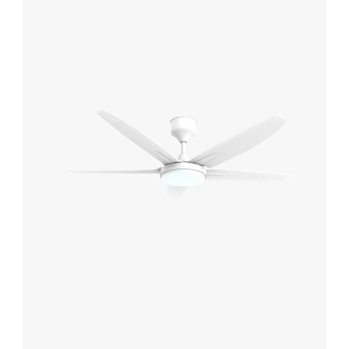 SUMMER WIND 5 Blades Modern Art Ceiling Fan with Light + Remote Control - 30+20W - 675x300x280mm - White