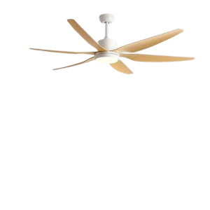 SUMMER WIND 6 Blades Tropical Art Ceiling Fan-Lights + Remote - 30+24W - 660*275*267mm - Gold