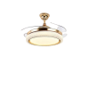Retractable LED Ceiling Fanlight With Remote Control - Golden Color
