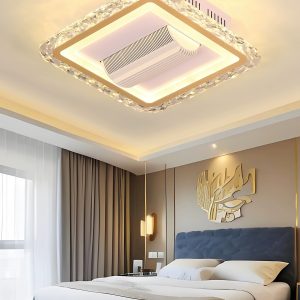 Voice Control  Bladeless Ceiling Fan with Light + Remote Control - 40W - White