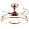 Smart Retractable Golden Crystal Fanlight + Remote Control - 72W - 42 inches - Gold & White