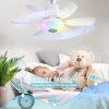 Portable Bluetooth Smart Ceiling Fan with Light - 15W - Multicolor