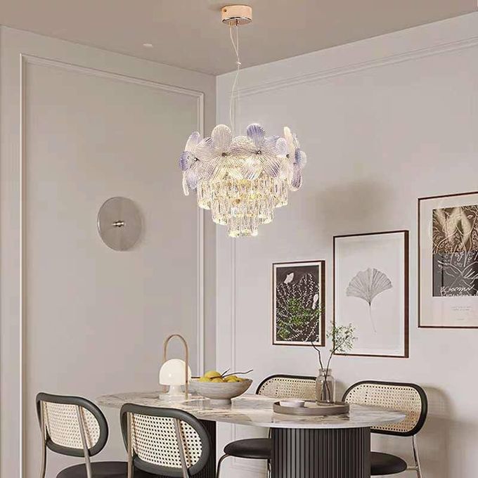 Modern Crystal Chandelier + Remote - 36W - 50*50*20cm - Gold