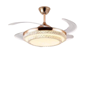 Luxury LED Ceiling Fanlight + Remote Control Set - Gold